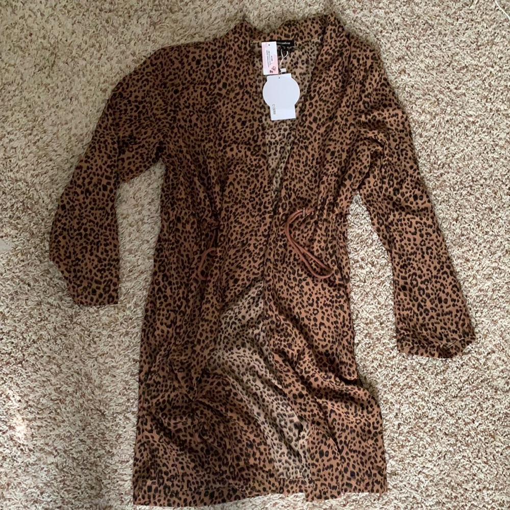 M leopard duster jacket - oversized!
